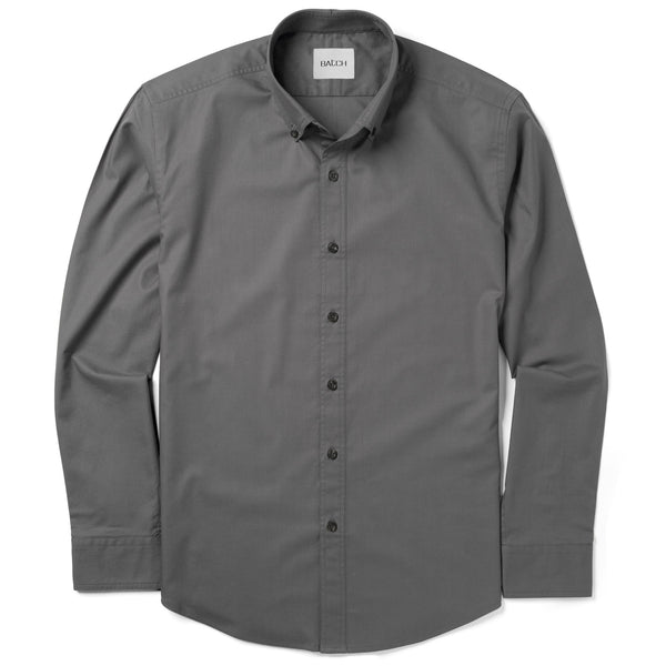 gray button shirt