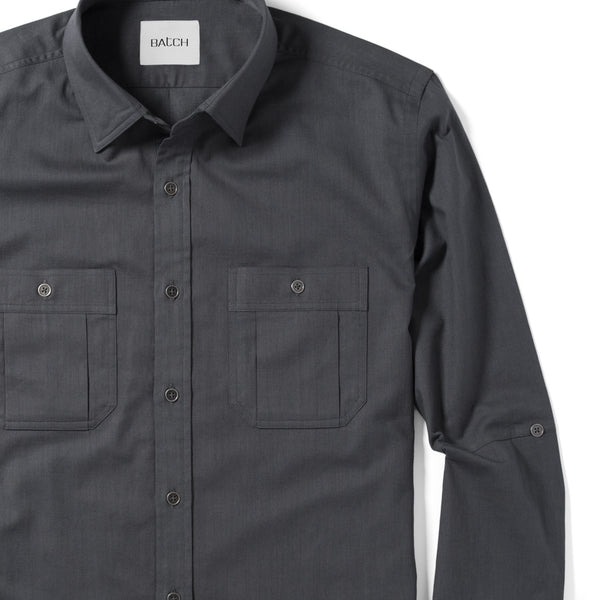 Men's Utility Shirt - Maker in Aluminum Gray End-on-End Medium - Tall