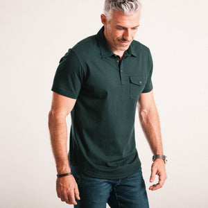 Author Short Sleeve Polo Shirt –  Evergreen Cotton Jersey