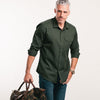 Author Casual Shirt – Dark Fatigue Green Cotton Twill