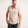 Author Short Sleeve Polo Shirt –  Desert Sand Cotton Jersey