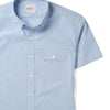 Builder Short Sleeve Casual Shirt – Clean Blue Cotton End-on-end