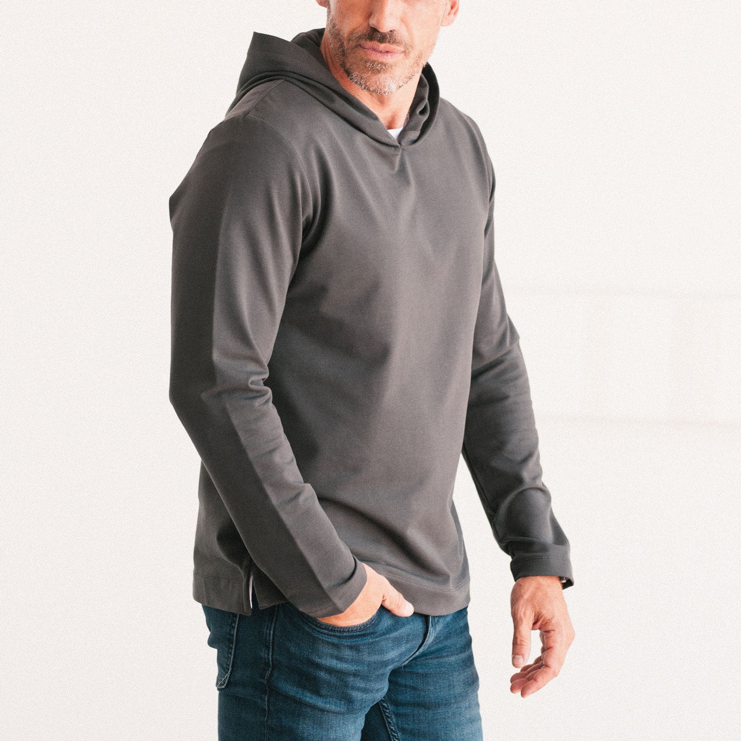 Clean Hoodie –  Slate Gray French Terry
