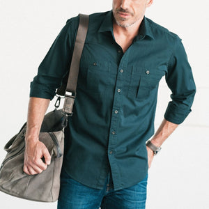 Craftsman Utility Shirt – Bottle Green Cotton Twill