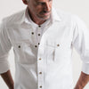 Curator Utility Shirt – Pure White Cotton Oxford