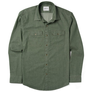 Davis Utility Shirt – Sage Green Cotton Twill