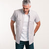 Editor Short Sleeve Utility Shirt – Aluminum Gray Oxford