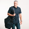 Editor Short Sleeve Utility Shirt – Dark Navy Stretch Cotton Poplin