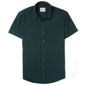 Forest Green Short Sleeve Mens Shirt in Jersey