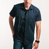 Fixer Short Sleeve Utility Shirt – Dark Navy Cotton Twill