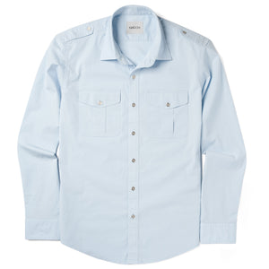 Guide Utility Shirt – Light Blue Stretch Cotton Poplin