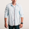 Guide Utility Shirt – Light Blue Stretch Cotton Poplin