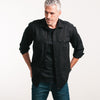 Jackson Utility Shirt – Black Cotton Herringbone