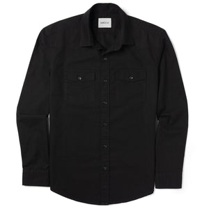 Maker Shirt – Black Cotton Oxford