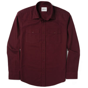 Maker Shirt – Dark Burgundy Cotton Oxford