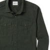 Engineer Utility Shirt – Dark Green Cotton Shadow Stripe