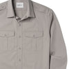 Engineer Utility Shirt – Stone Gray Cotton Shadow Stripe