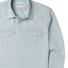 Shepherd Western Shirt – Light Blue Cotton Twill