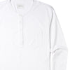 Essential 1 Pocket Henley Shirt –  White Cotton Jersey