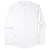 Essential 1 Pocket Henley Shirt –  White Cotton Jersey