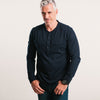 Pioneer Henley Shirt –  Navy Cotton Jersey