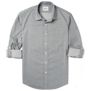 Myers Casual Shirt – Aluminum Gray Cotton Stretch Twill