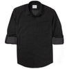 Myers Casual Shirt – Black Cotton Stretch Twill