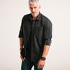 Myers Casual Shirt – Black Cotton Stretch Twill