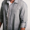 Myers Casual Shirt – Aluminum Gray Cotton Stretch Twill