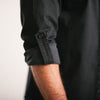 Myers Casual Shirt – Black Cotton Stretch Twill