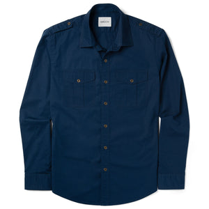 Guide Utility Shirt – Cobalt Blue Stretch Cotton Poplin