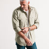 Guide Utility Shirt – Light Fatigue Green Stretch Cotton Poplin