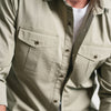 Guide Utility Shirt – Light Fatigue Green Stretch Cotton Poplin