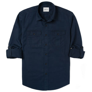 Work Utility Shirt – Dark Navy Cotton Twill