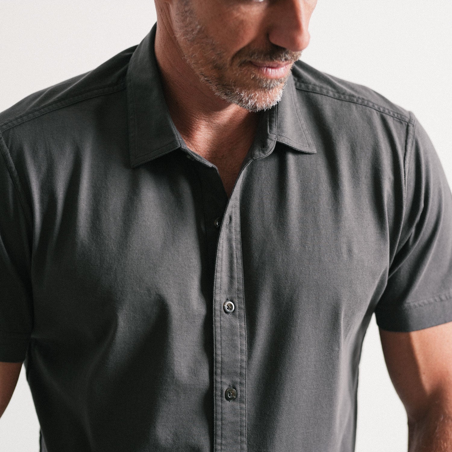 Short Sleeve T-Shirt Shirt - Slate Gray Cotton Jersey