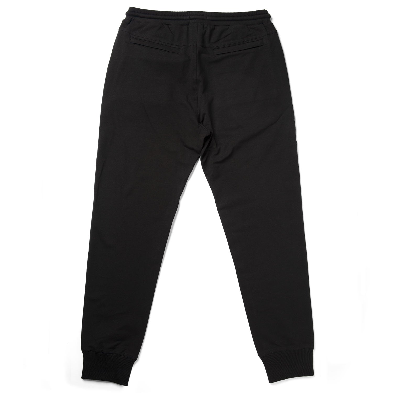 Mens Essential Joggers Black Cotton French Terry Batch