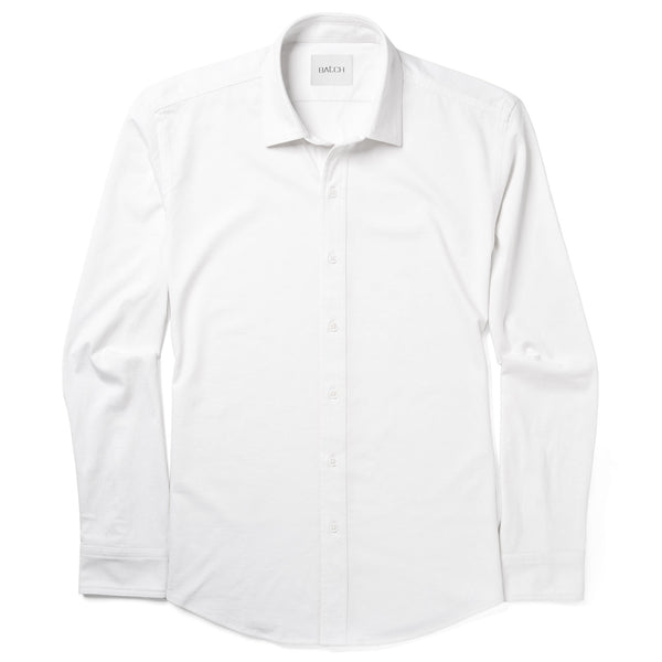 Essential Button Down Collar Casual Shirt - WB Dark Burgundy Stretch Cotton  Poplin