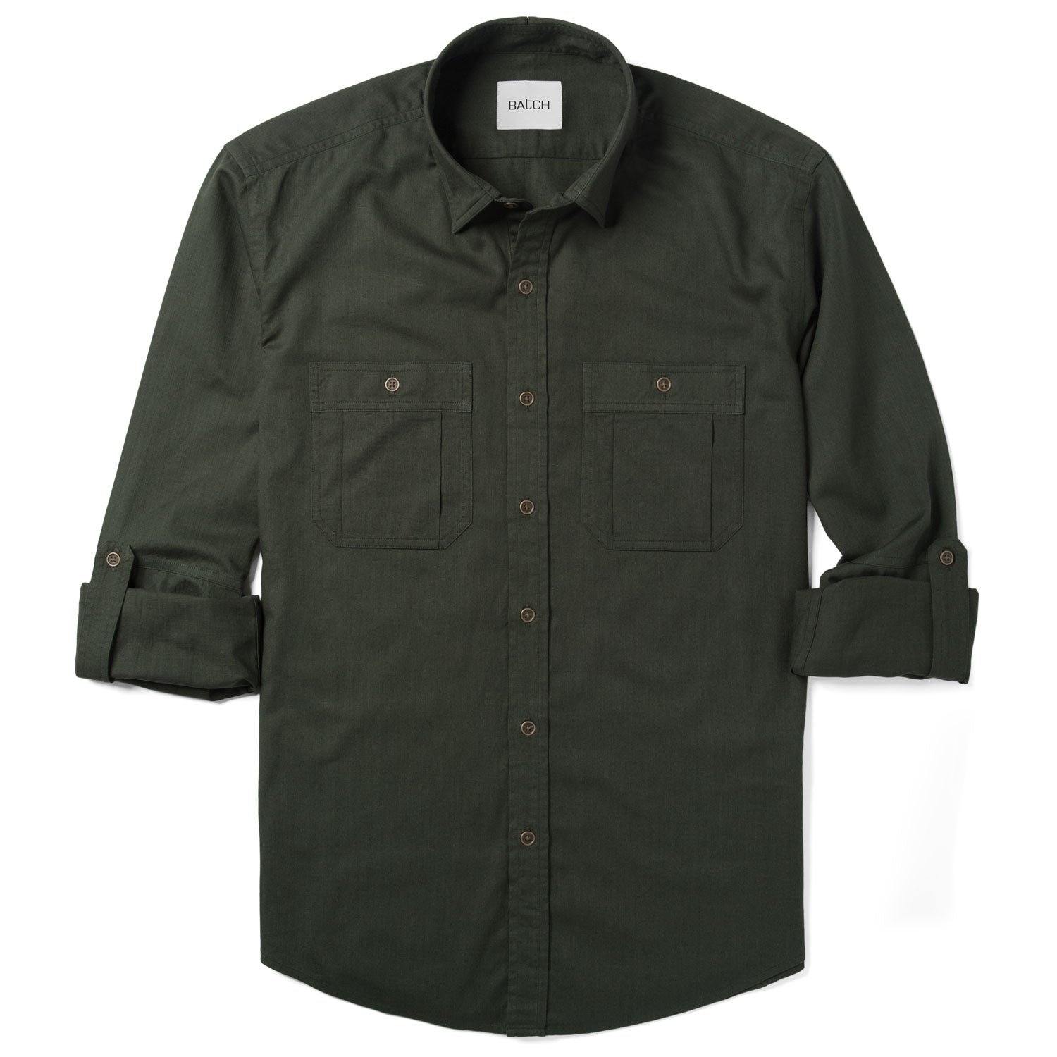 Men's Utility Shirt - Fixer in Olive Green Cotton Twill