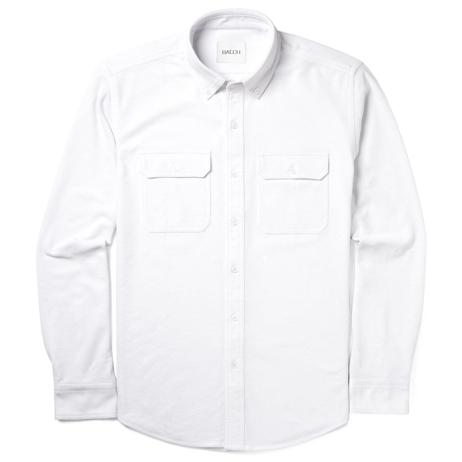 Batch Men's Utility Shirt - Constructor in White Knit Pique
