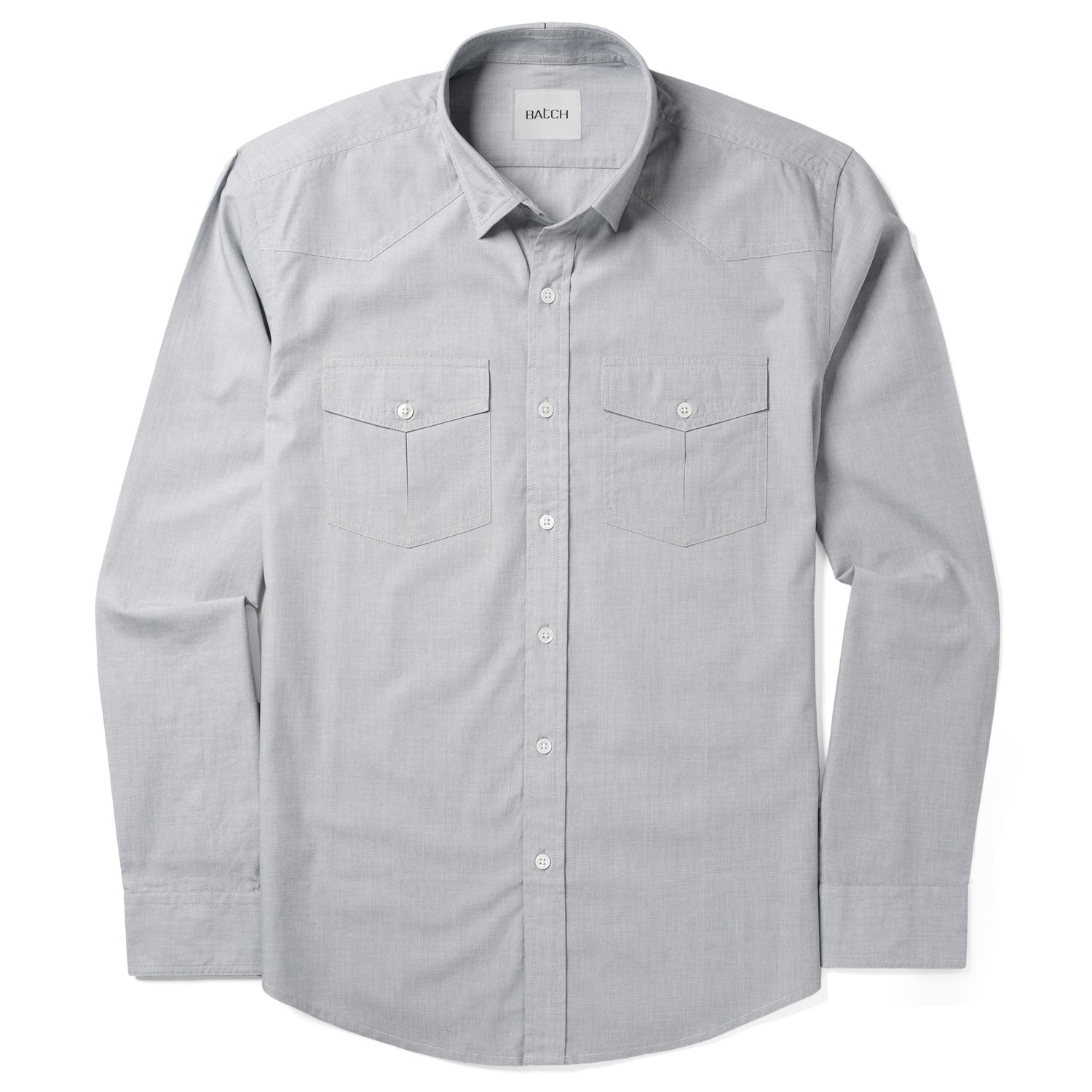 Men's Utility Shirt - Maker in Aluminum Gray End-on-End Medium - Tall