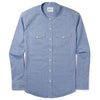 Batch Pioneer Band Collar Men's Shirt In Classic Blue Oxford